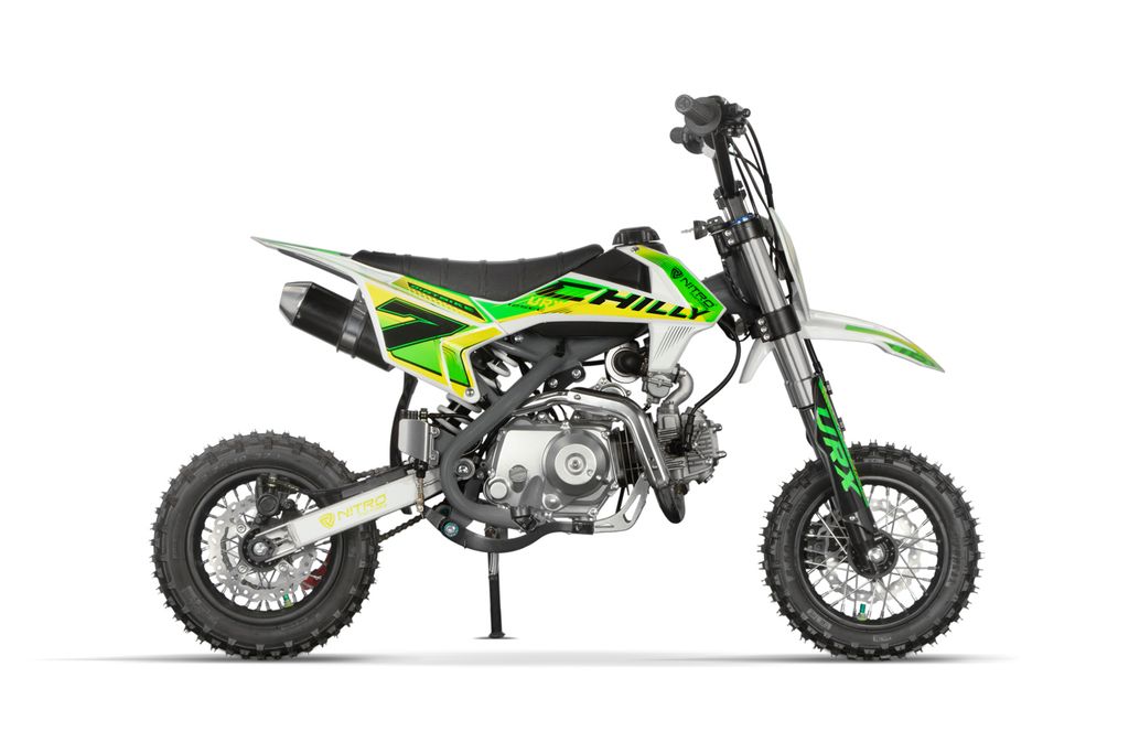 NITRO 125ccm Dirtbike Pitbike CHILLY UX URX 10/10 Zoll E-Start Offroad Produktbild