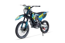 NITRO MOTORS 250ccm Dirtbike Hurricane UX URX 19|16 Zoll Kick und E-Start Offroad Blau Produktbild