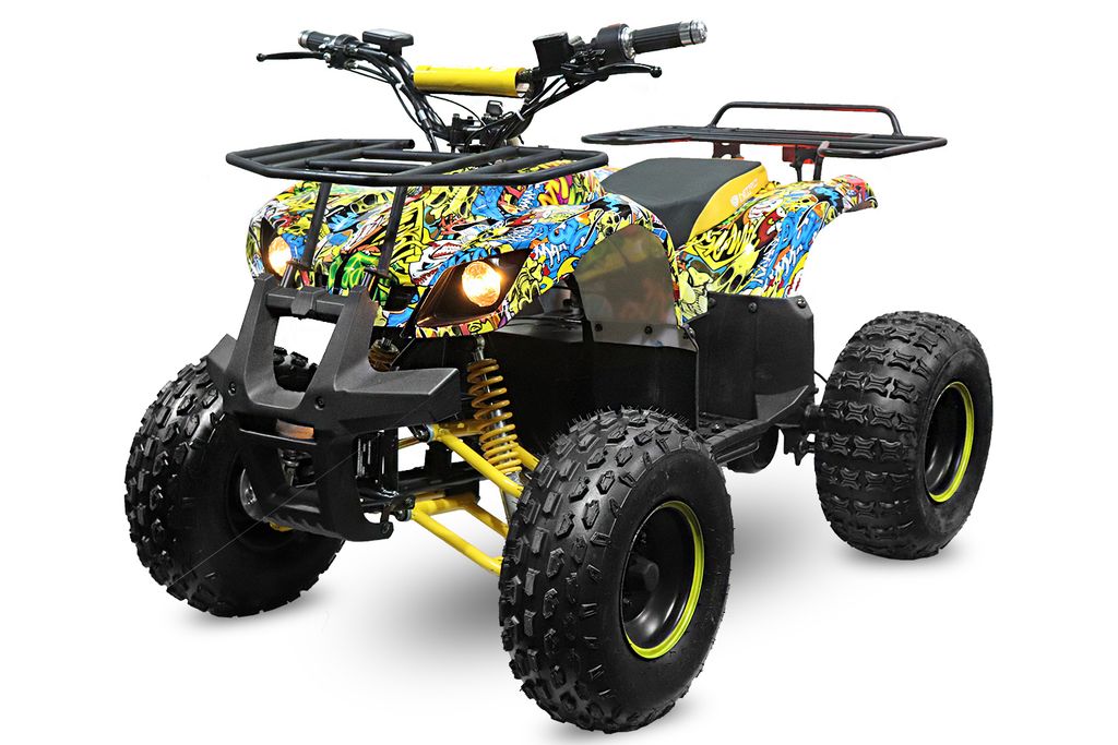 NITRO 1000W Eco midi Quad Toronto Sport 8-Zoll 48V 20Ah Blei Gel Paintbrush Offroad Graffity-gelb Produktbild