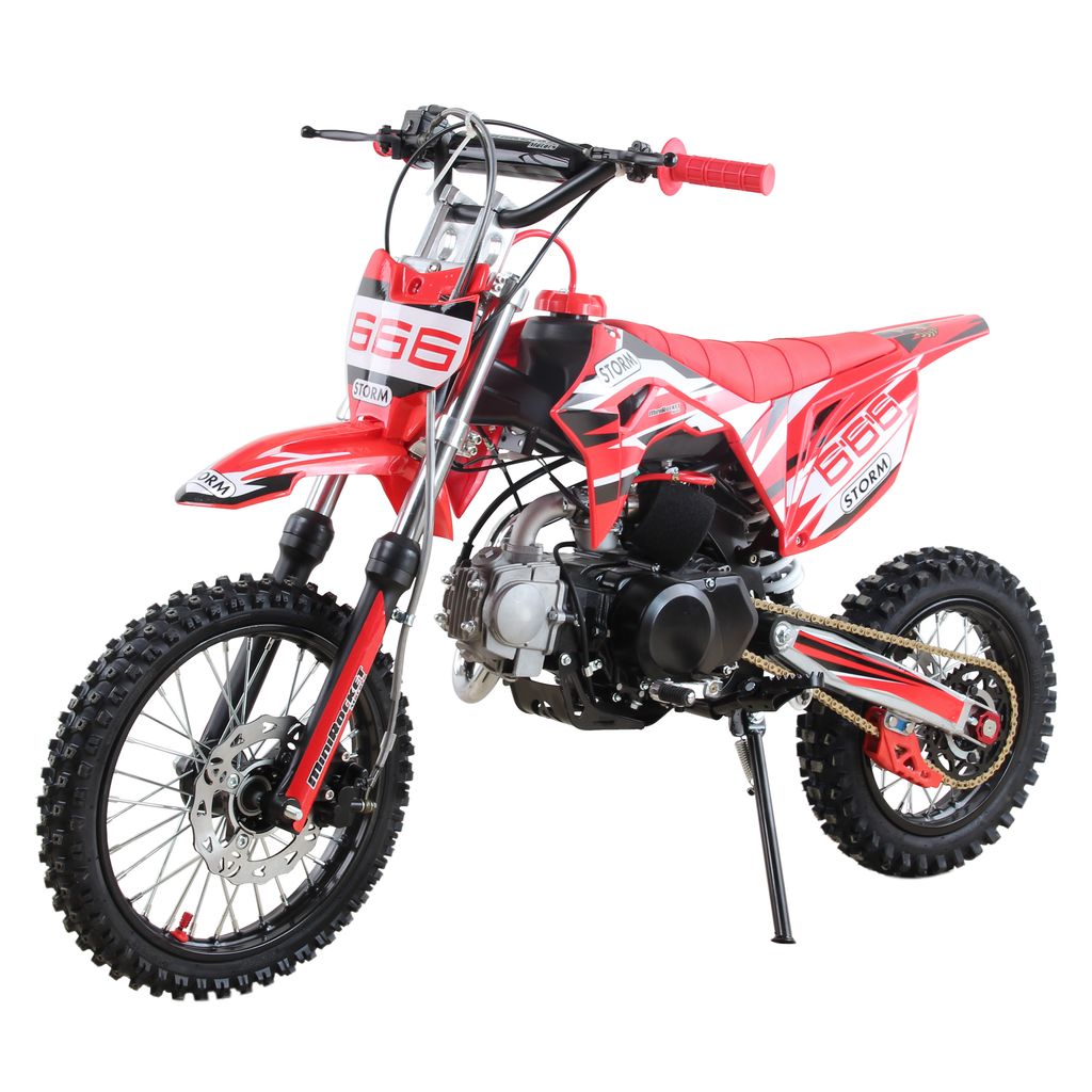 Pitbike Dirtbike MRM Storm 125ccm 4-Takt manuell 14|12 Zoll Offroad Rot Produktbild
