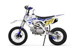 NITRO MOTORS 125ccm Dirtbike DRIZZEL UX URX 17|14 Zoll Kick Start Offroad Blau Produktbild