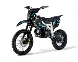 Pitbike 125ccm Schaltung KXD Dirtbike DB 612 PRO 17|14 Zoll E-Start Scheinwerfer Offroad Türkis Produktbild