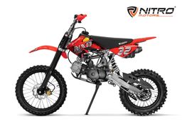 NITRO MOTORS 125ccm midi Kinder Dirtbike A17 NXD Sport 17/14 Zoll Offroad Rot Produktbild