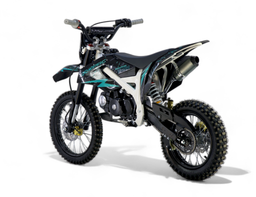 Pitbike 125ccm Schaltung KXD Dirtbike DB 612 PRO 17|14 Zoll E-Start Scheinwerfer Offroad Türkis Produktbild