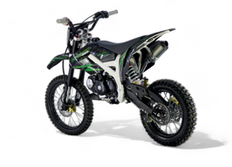 Pitbike 125ccm Schaltung KXD Dirtbike DB 612 PRO 17|14 Zoll E-Start Scheinwerfer Offroad Grün Produktbild