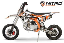 Nitro Motors CRX Performance Dirtbike 125ccm 14/12 Zoll Kickstart 4-Gang Manuell Offroad Orange Produktbild