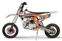 Nitro Motors CRX Performance Dirtbike 125ccm 14/12 Zoll Kickstart 4-Gang Manuell Offroad Orange Produktbild
