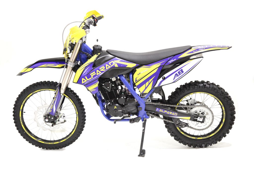 ALFARAD A8 AF350G 300ccm 4-Takt Cross Dirtbike 21/18 25PS Offroad Blau-Gelb Produktbild