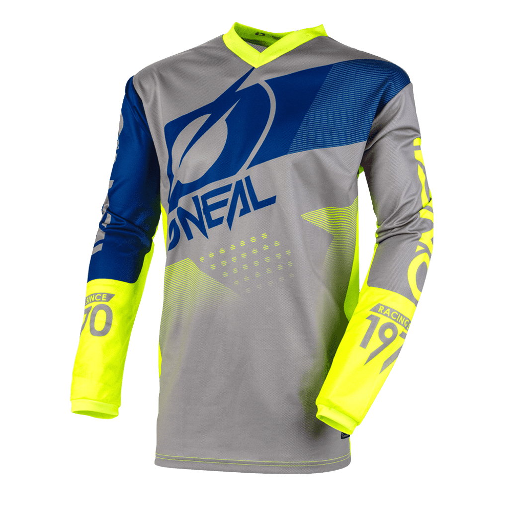 O`NEAL Element Youth Jersey Factor grau/blau/neongelb Produktbild