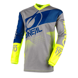 O`NEAL Element Youth Jersey Factor grau/blau/neongelb Produktbild