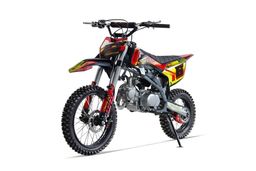 NITRO Motors 125ccm Pitbike Dirtbike DRIZZEL UX URX 17|14 Zoll Kick Start Offroad Rot Produktbild