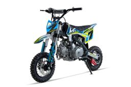 NITRO 125ccm Dirtbike Pitbike CHILLY UX URX 10/10 Zoll E-Start Offroad Blau Produktbild