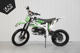 Pitbike 125ccm KXD Dirtbike DB 612 PRO 17|14 Zoll Kickstart only Schaltung Offroad Grün Produktbild