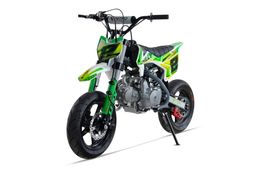 NITRO Motors 125ccm Pitbike Dirtbike CHILLY UX URX 12/12 Kick und E-Start Offroad Grün Produktbild