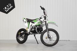 Pitbike 125ccm KXD Dirtbike DB 612 PRO 17|14 Zoll Kickstart only Schaltung Offroad Grün Produktbild