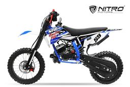 NITRO Motors 50ccm midi Kinder Dirtbike NRG50 RS 14/12 Zoll Offroad Blau Produktbild