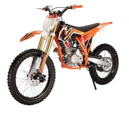 Pitbike Vollcross MiniRocket PitRock 250ccm 5-Gang 21|18 Zoll Offroad Orange Produktbild