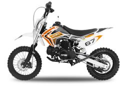 Pitbike Storm V2 125ccm Nitro Dirtbike 14|12 Zoll Semi-Automatik E-Start Kickstart Offroad Orange Produktbild