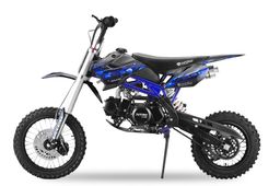 SKY Dirtbike 14|12 Zoll DELUXE 125ccm 4-Takt Upside Down Gabel Offroad Blau Produktbild