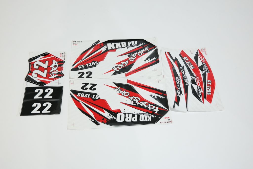 Stickerset Decals 612 Pro Pitbike KXD Rot Produktbild
