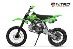 NITRO MOTORS 125ccm midi Kinder Dirtbike A17 NXD Sport 17/14 Zoll Offroad Grün Produktbild