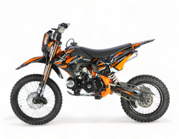 KXD 609 E+K Hurricane 125ccm 17/14 Zoll 4T Dirtbike Pitbike Offroad Orange Produktbild