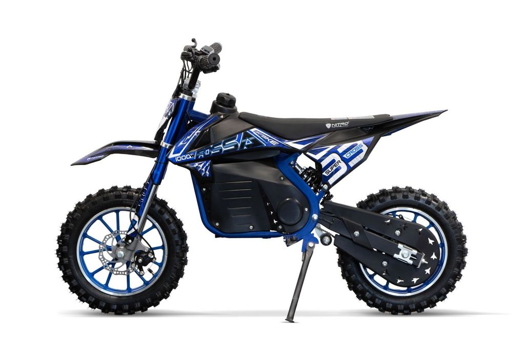 NITRO MOTORS 1000W Eco mini Kinder Dirtbike Fossa Sport 10-Zoll Offroad Blau Produktbild