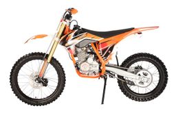 Pitbike Vollcross MiniRocket PitRock 250ccm 5-Gang 21|18 Zoll Offroad Orange Produktbild