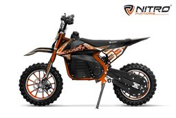 NITRO MOTORS 1000W Eco mini Kinder Dirtbike Fossa Sport 10-Zoll Offroad Orange Produktbild