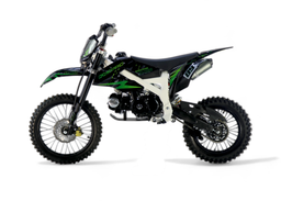 Pitbike 125ccm Schaltung KXD Dirtbike DB 612 PRO 17|14 Zoll E-Start Scheinwerfer Offroad Grün Produktbild