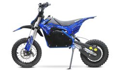 NITRO 1200W Eco midi Dirtbike Serval PRM 12/10" 48V 15Ah Lithium 3-Speed Offroad Blau Produktbild