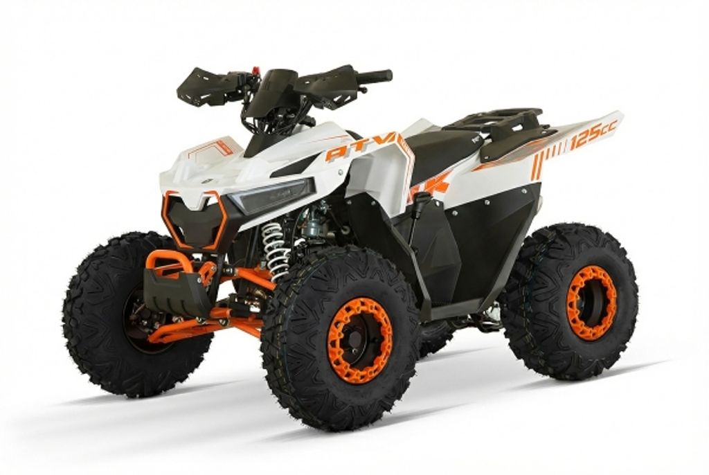 NITRO MOTORS 125ccm Midi Quad HULK RS-AG8 RS-LINE Sport 8-Zoll white-orange Produktbild