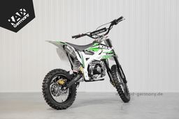 Pitbike 125ccm KXD Dirtbike DB 612 PRO 17|14 Zoll Kickstart only Schaltung Offroad Grün Produktbild