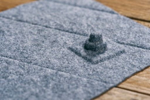 Recycelt Filz 2,5 mm auf der Teststruktur