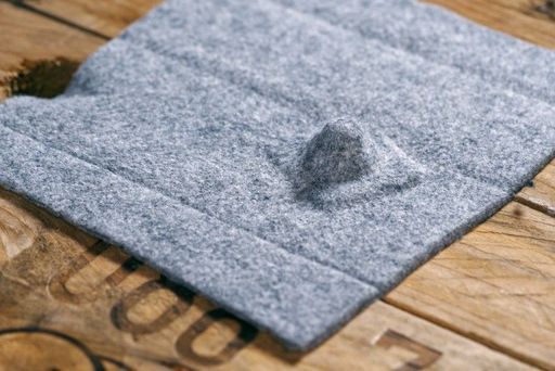Recycelt Filz 4,5 mm auf der Teststruktur